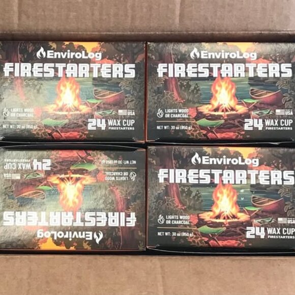 EnviroLog FIRESTARTERS $80 per case of 6 boxes of 24 fire starters per box - Picture 1 of 5
